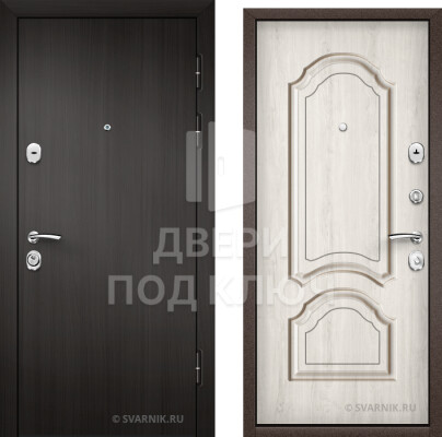 Входная трехконтурная металлическая дверь для коттеджа ДПК-8791