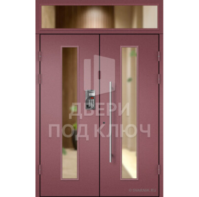 Подъездная дверь с верхней стеклянной вставкой ДПК-13732